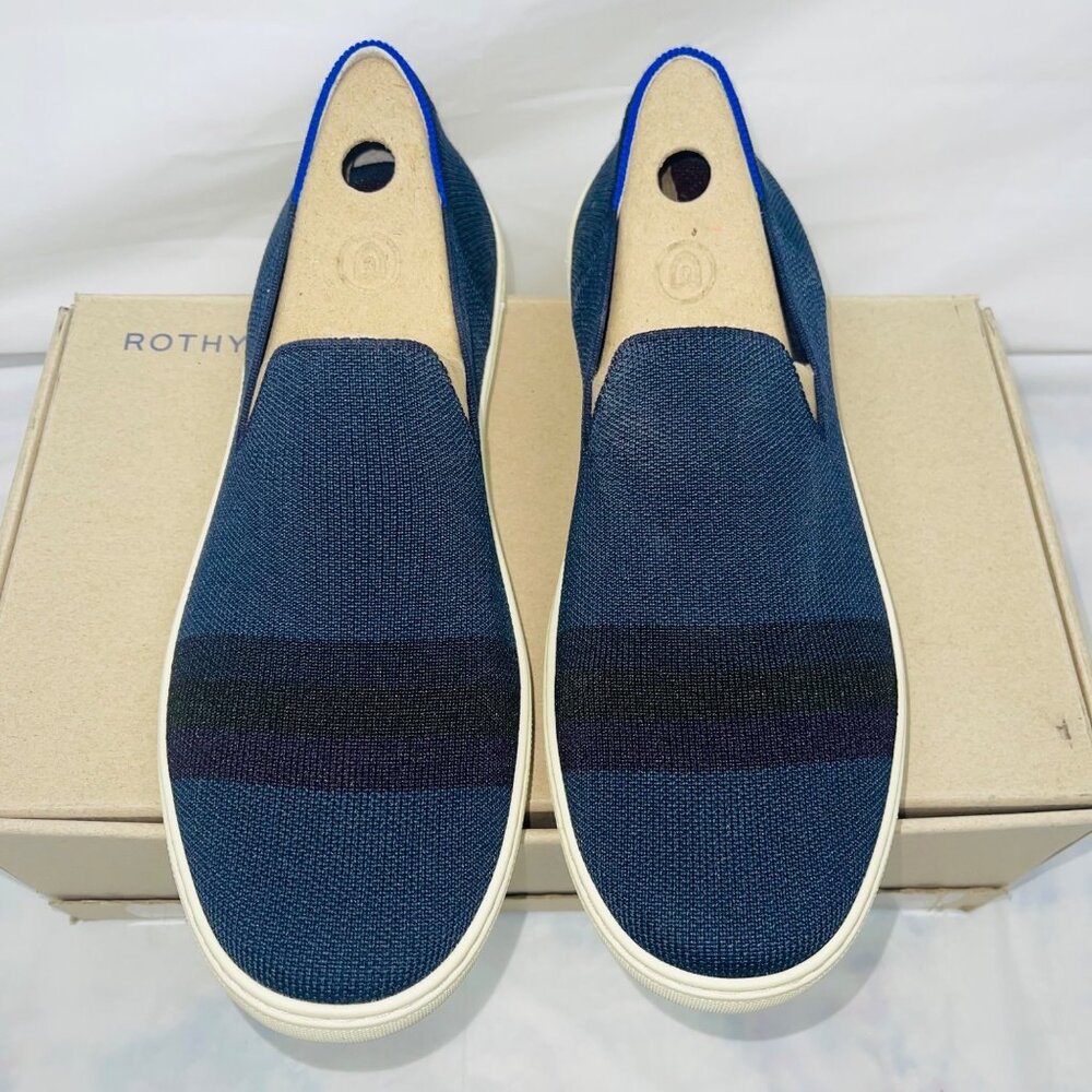 Rothy's The Original Slip-On Sneakers in Night Stripe Size 11